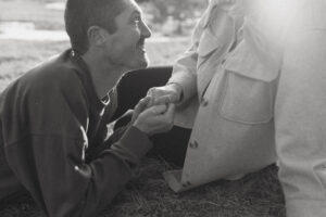 a couple at their anniversary session in canmore alberta