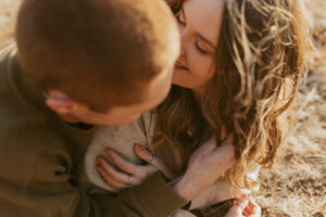 a couple at their anniversary session in canmore alberta